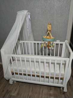 Детская кроватка Кубаночка-4 +матрас и комплект