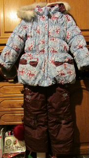 Комбинезон и куртка зимний на девочку р.122