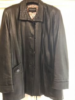 Куртка кожаная удлиненная