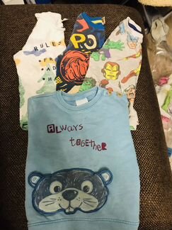 Футболки с длинным рукавом, толстовки, 5 штук