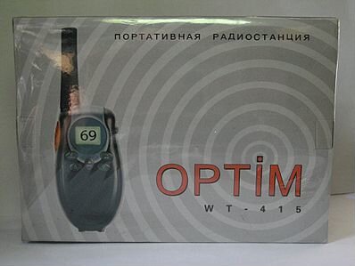 Рация Optim WT-415 до 5 км (новая) + гарнитура