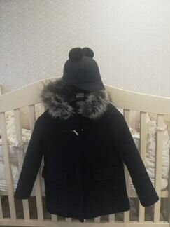 Пальто zara +головной убор