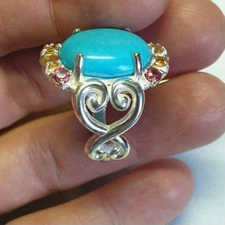 Серебряное кольцо с бирюзой