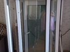 Окно с балконной дверью б/у. Ширина окна 1380*1380