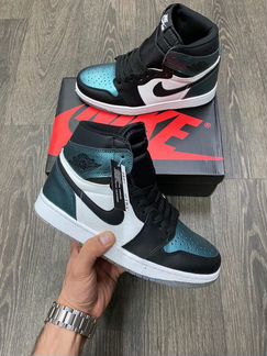 Кроссовки высокие Nike Air Jordan 1 изумрудный мет