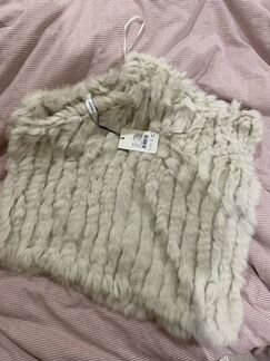 Пончо из меха кролика новое