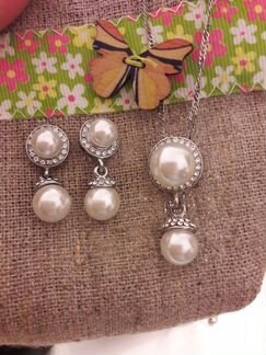 Комплект серьги и кулон