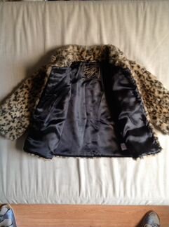 Шуба искусственный леопард 18-24 мес