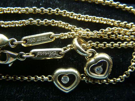 Chopard серьги кольцо браслет и кулон Золото 750