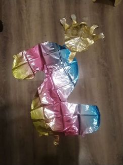 Цифра 2 и корона фольга надувной шар