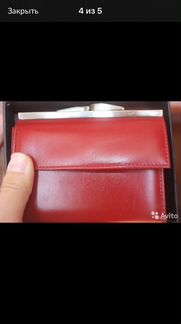 Кошелек Италия Capica новый кожаный красный малень
