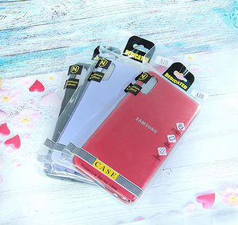 Чехол-накладка для Samsung A105F A10 electroplated TPU+PET красный