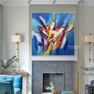 Картина яркая абстракция в интерьер Москва холст