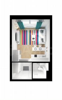 Квартира-студия, 23.5 м², 24/33 эт.