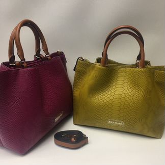 Женская сумка Bulgari кожа крокодил 4 расцветки