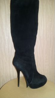 Сапоги замшевые черные paolo conte демисезонные вы