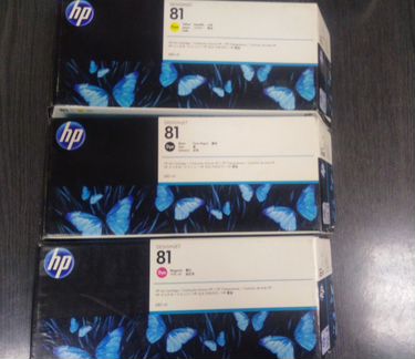 Картридж hp 81 C4930A, C4933A, C4931A, C4932A