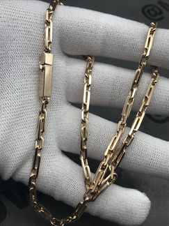 Золотая цепочка якорь 2+1