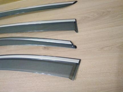 Дефлекторы Nissan Murano хром нержавеющий молдинг