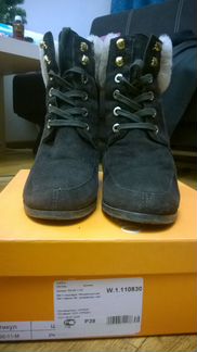 Ботинки зимние кожаные