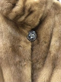 Шуба норковая. Автоледи. Редкий золотистый окрас