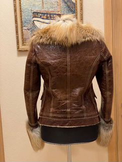 Кожаная куртка Baldinini, внутри овчина