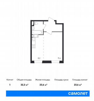 Квартира-студия, 32.3 м², 10/22 эт.