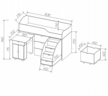 Кровать чердак