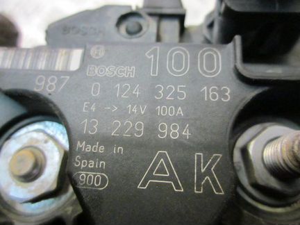 Генератор 100А для Опель Астра Н Зафира Б