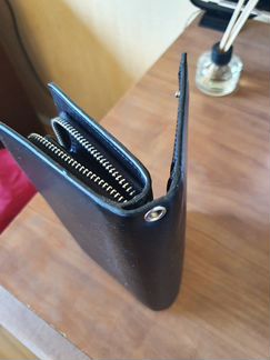 Портмоне мужское (клатч) на молнии кожанный