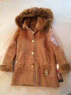 Дублёнка детская для девочки 7-10 лет