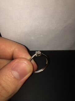 Кольцо, белое золото и бриллиант