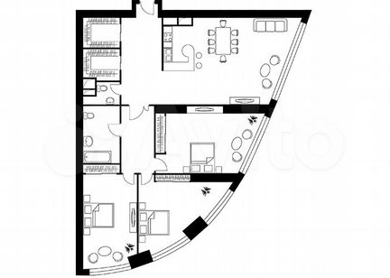 3-к квартира, 165.6 м², 37/56 эт.