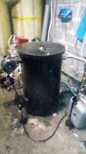 Калорифер и котел на отработанном масле