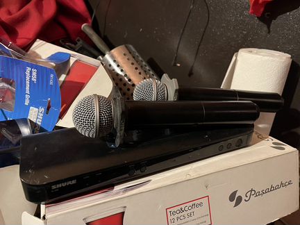 2 микрофона с базой Shure BLX 288E / SM58 M17