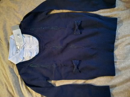 Джемпер обманка новая хлопок 95